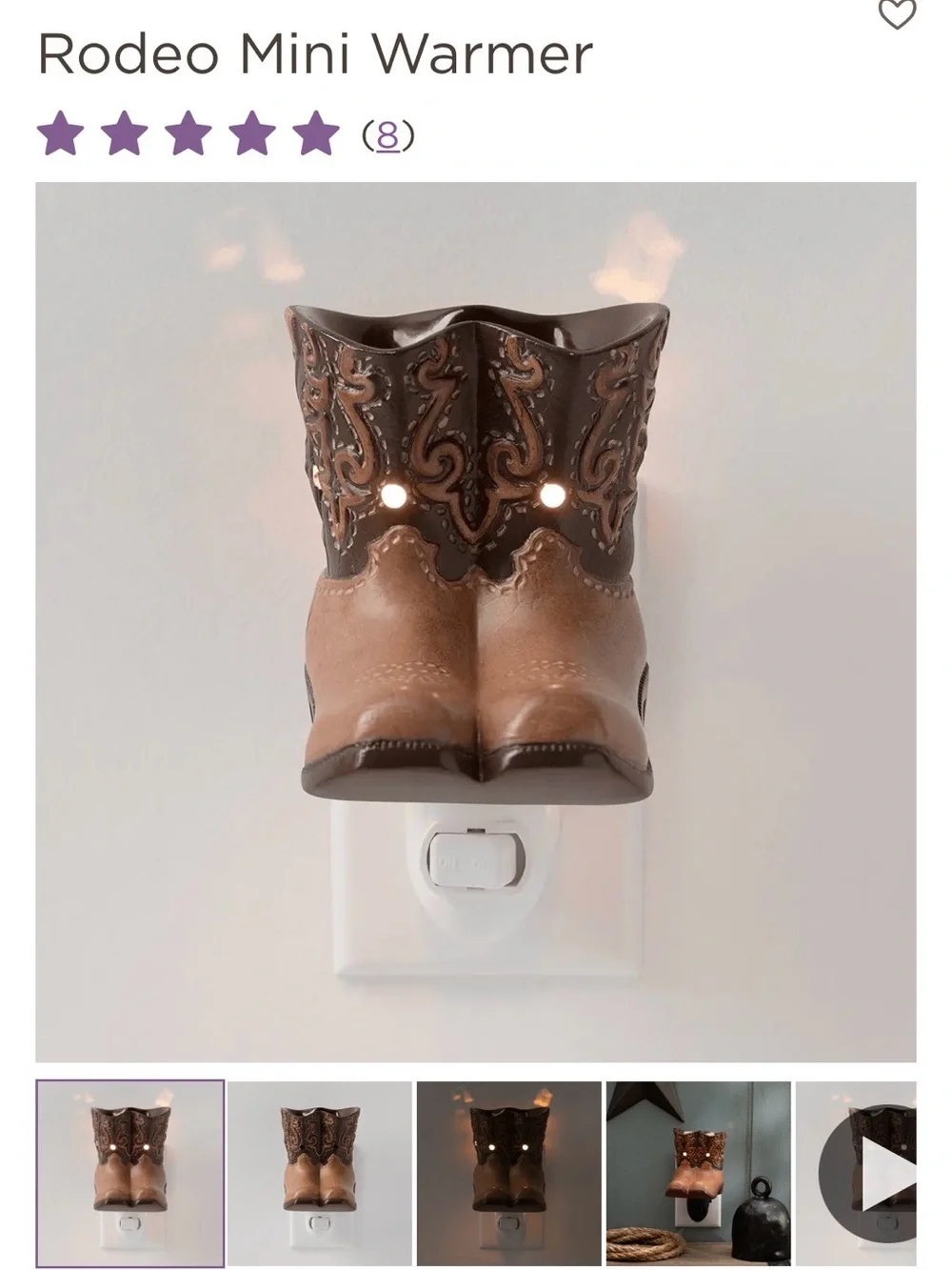 NEVER USED Scentsy Mini Boot Wax Warmer
